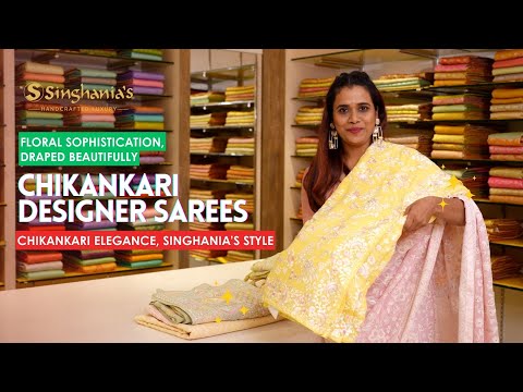 Pastel Georgettes with Chikankari-Style Embroidery – Singhania’s Designer Sarees!