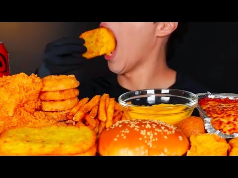 ASMR, Mukbang, Crispy Fries Onion Rings, Speghetti Eating Vlog 바삭한 감자튀김 양파링 스페게티 먹기 @DDMasmr