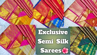 Exclusive Festival Semi Silk Sarees Collection / Fancy art silk sarees #semisilksarees #artsilksaree