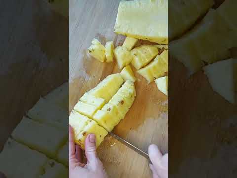 How do you cut a pineapple?