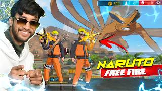 FIRST NARUTO😱 IN FREE FIRE | Solo Vs Squad - Free Fire Max