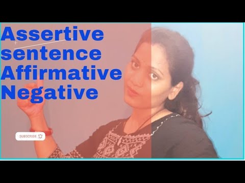 Assertive Sentence || Affirmative ||  Negative Sentence