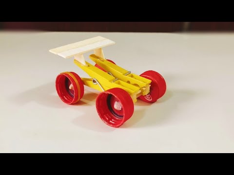 how to make mini rubber band car | DIY Toy Car