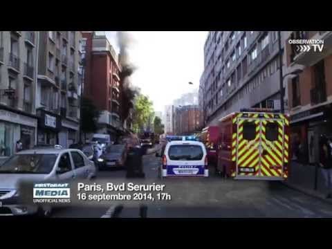 -Observation TV- Incendie boulevard serurier Paris