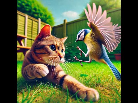 Stevie Cat Fights Bird! 🐱🦅 Epic Showdown #FunnyCats @Sukoto140