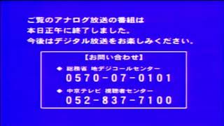 Chukyo TV Analog Shutdown Screen 2011-7-24