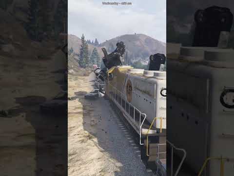 Train vs police car #gta #gta5  #gaming