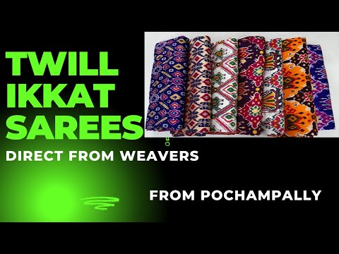 latest ikkat spun silk twill ikkat sarees||ikkat sarees with blouse||pochampally sarees wholesale