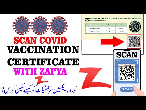 How To Scan Vaccination Certificate Card With Zapya | Scan QR Code Of Vaccine Certificate With Zapya