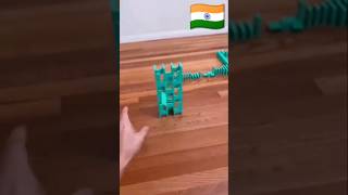 Satisfying Domino Tricks #shorts #viraltricks #domino #woodart