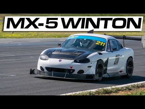 Full Commentary Driving Turbo MX-5 Miata On Track - Winton Raceway