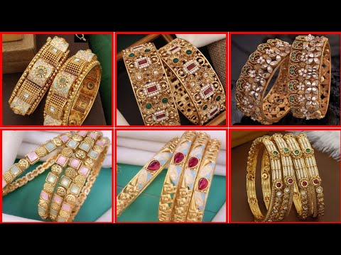 ,Exquisite Bridal Gold Bangle Sets: Traditional South Indian Jewelry for Weddings(SS Style Corner)*"