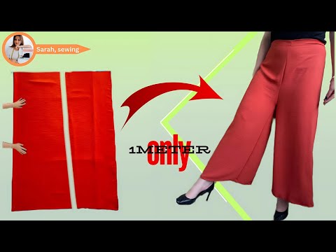 Very Easy how to Cutting and Trousers Stitching | Woman Pants Tutorial with Cut-out Detail