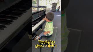 Try playing piano 😂 #shortvideo #babyboy #babyboyplaying #cute #shortsviral