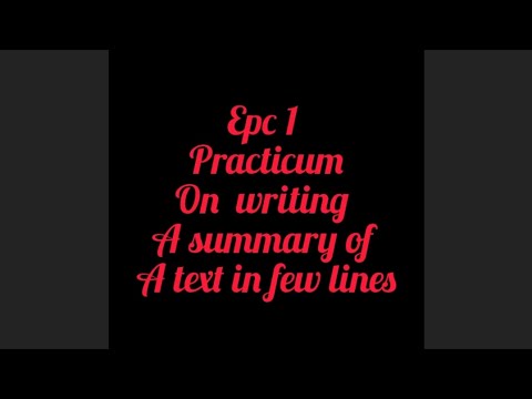 Epc 1 practicum on writing a summary in few lines #ytshortsindia, ist sem b. ed #bachelorofeducation