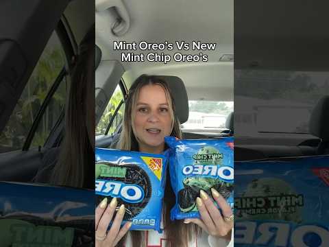 NEW MINT CHIP OREOS💚🍪🍃 #mintchiporeos #oreo #cookies #foodie #foodreview #mint