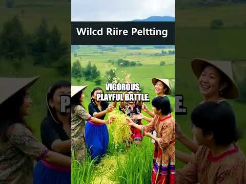 Wild Rice Pelting Ceremony in Laos