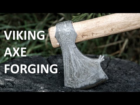 VIKING AXE FORGING. BLACKSMITHING.