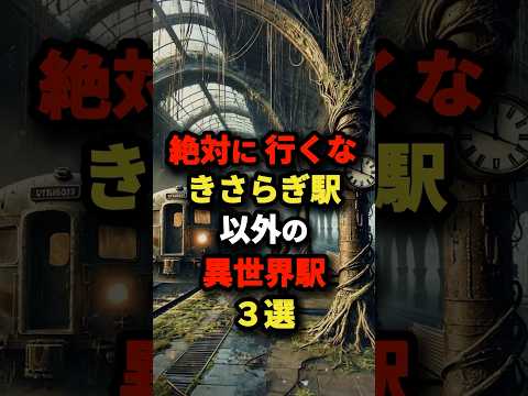 【絶対に行くな‼︎】きさらぎ駅以外の異世界駅3選　#都市伝説