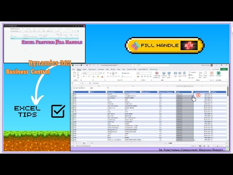 Fill Handle feature in Excel | To Import From Excel in Dynamics 365 Business Central #d365bc #excel