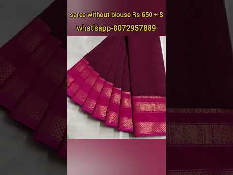 Chettinad 💯 Pure Cotton Sarees 💫 if you want more details please text me in what'sapp-8072957889