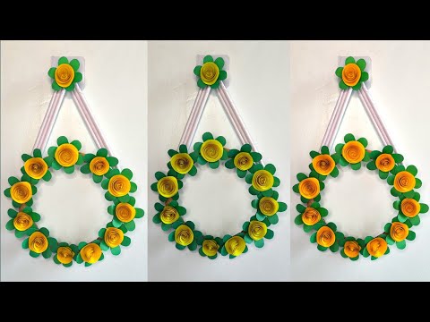 Easy and Quick Paper Wall Hanging Ideas / A4 sheet Wall decor / Cardboard Reuse / Room Decor DIY