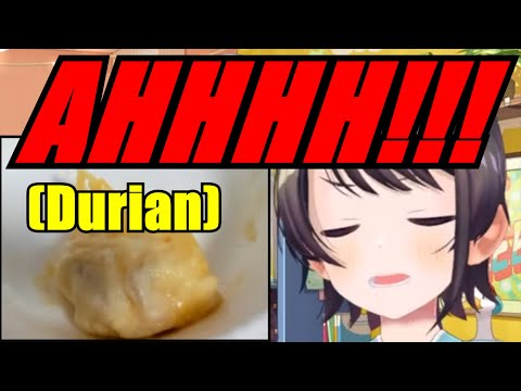 Subaru Screams While Eating Durian For The First Time【Hololive】