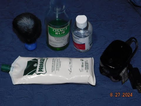 Head Shave With Proraso Green & Osage Rub: