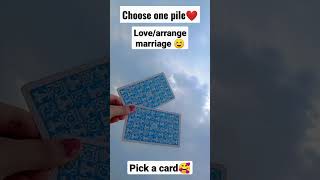 love or arrange marriage tarot ☺️| wait for end| #loveorarrangemarriage #short #viral #tarot #love