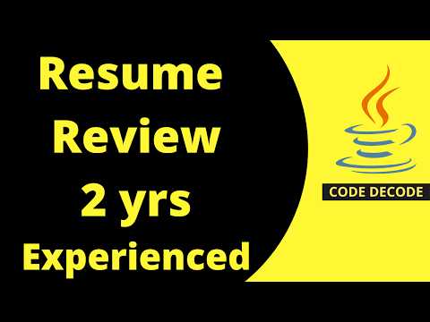 Resume Review for 2 years Experience | Code Decode | Spring boot | Java | Microservices