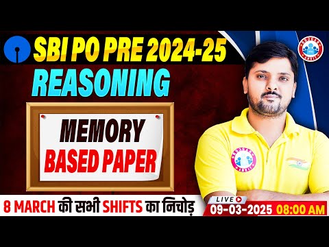 SBI PO Pre Reasoning Memory Based 2025 | Reasoning Memory Based SBI PO 2025 | by Rohit Sir