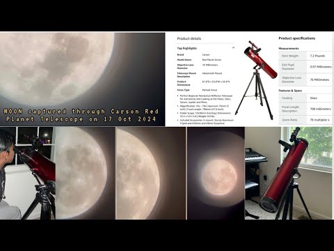 Carson Red Planet Telescope|Carson Red Planet Newtonian Reflector Telescope unboxing assembly review