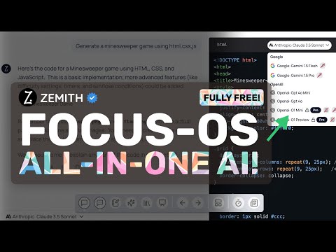 Zemith FocusOS : This ALL IN ONE AI Platform HAS EVERY AI Model & TOOL YOU NEED!