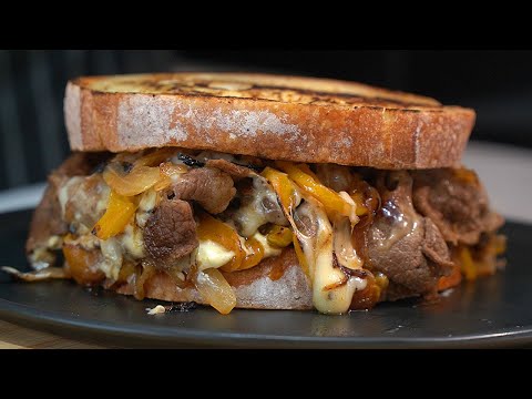 EASY Brisket CHEESESTEAK with Caramelised Veggies