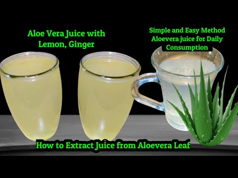 Aloe vera ginger lemon juice/aloe vera lemon/Aloe vera juice/Aloe vera benefits @RFoodInn