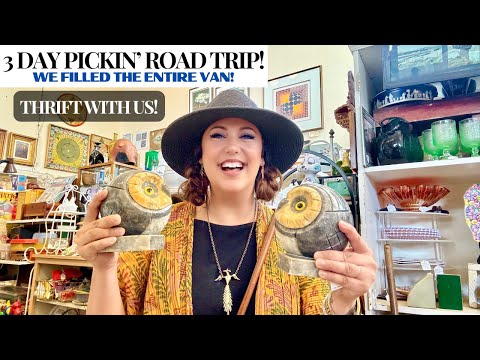 EPIC 3 DAY THRIFT TRIP!!! We Filled The ENTIRE Van Full Of Thrifted Finds - Full Vintage Haul - Vlog