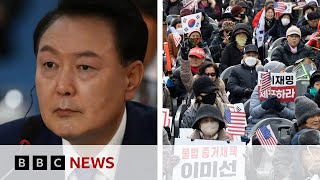 South Korea court begins impeachment trial of suspended president | BBC News