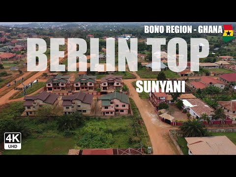 Berlin Top Fiapre Aerial View in the Sunyani West Bono Region of Ghana 4K