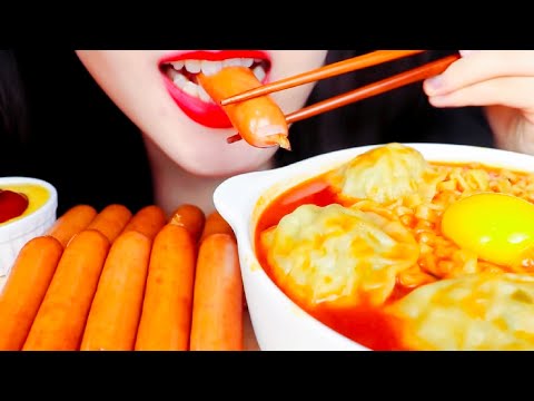 ASMR Soupy Noodles Dumplings, Sausage Eating Vlog, Mukbang 수프 국수 만두 소시지 먹기 @Jane_asmr