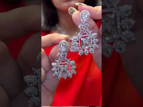 cz stone jewellery| one gram gold jewellery| short necklace| 6309635361