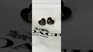 🖤🖤Love my new #coach #earrings from #macys #youtubeshorts #heartjewelry #notsponsored