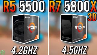 Ryzen 5 5500 vs Ryzen 7 5800X3D - Tested in 2024