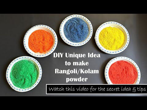 DIY Unique Idea to make Rangoli / Kolam Powder l l Diwali Special l l Reuse idea for Rangoli powder