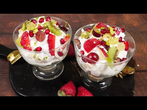 The Creamiest Fruit Dessert You'll Ever Make - Homemade Fresh Fruit Cream | Refreshing and Sweet