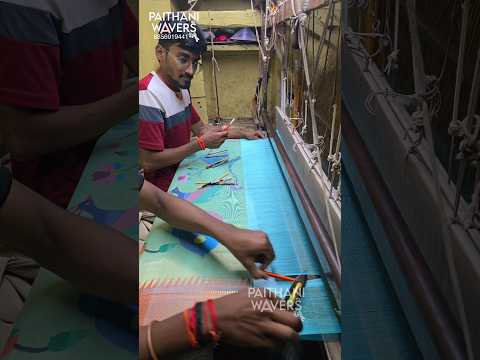 New Designer Silk Paithani saree Manufacturing #paithani #silk #art #making #handloom