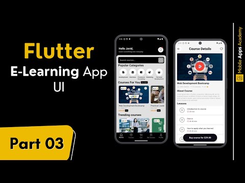 E-Learning App UI Development | Part 03 | Flutter Tutorial