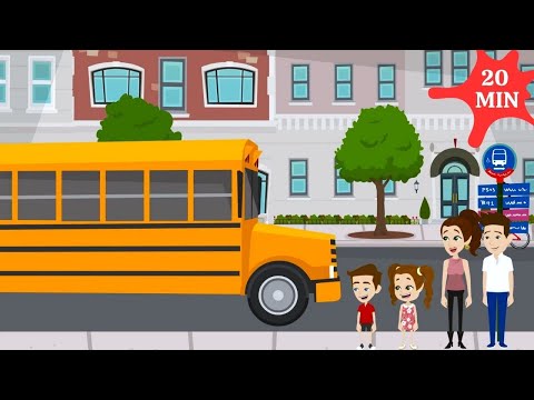 [20 MIN LOOP] Wheels on the Bus 🚌 - Kids Songs & Nursery Rhymes & Cartoons