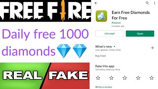 Earn Free Diamonds For Free app real or fake | free diamonds | Garena free fire | Tech Lover DK