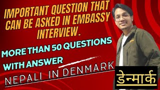 50+ Questions that can be asked in Embassy Interview Of Denmark. #denmarkvisa #denmark #denmarkstd