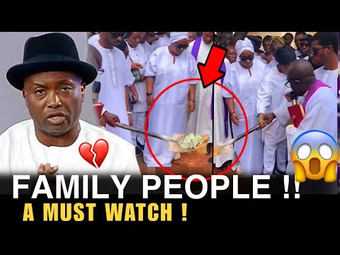 See What Happened When Ifeanyi  Ubah’s Wife & Sons Were  Giving Last Respect  In Nnewi